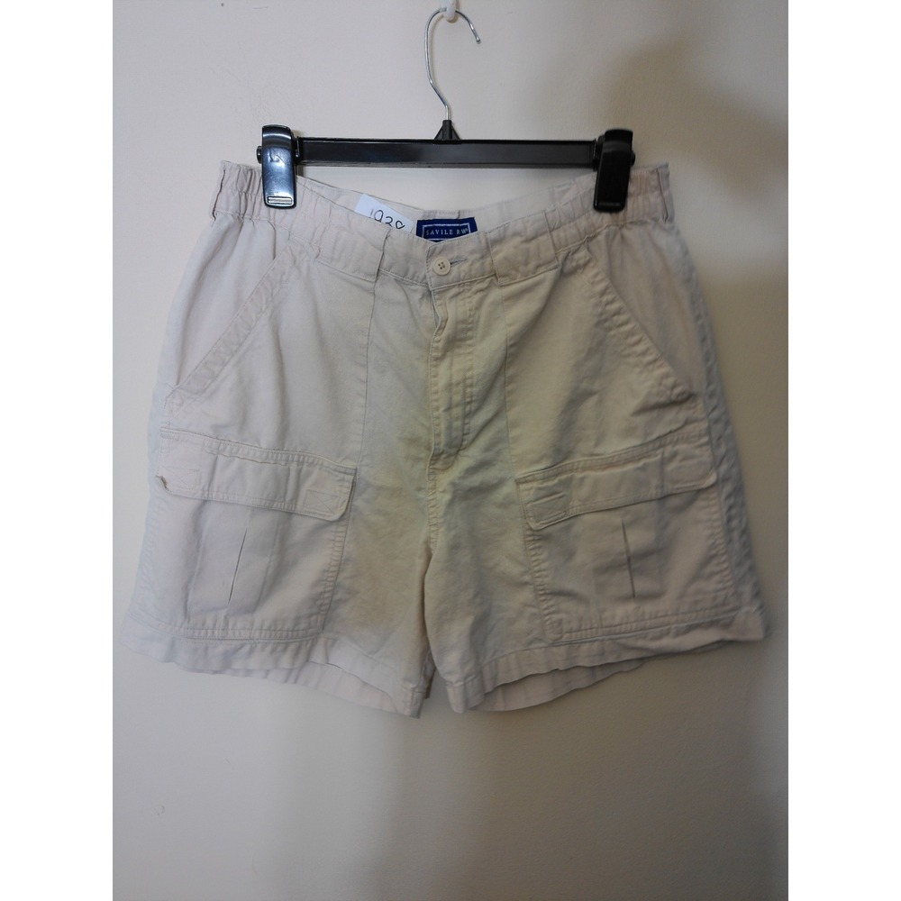 Savile Row Cargo Shorts Women 32 Beige Vintage Utility Gorpcore Safari Aesthetic